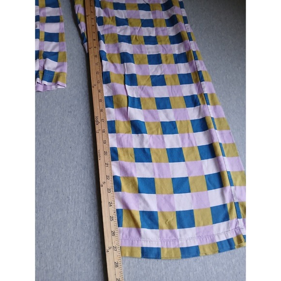 Anthropologie Pajama Set Medium Pants Tiger Checkered Comfort Lounge Sleep - Picture 6 of 16